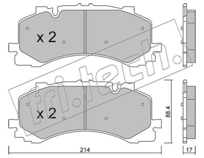 Sada brzdových destiček, kotoučová brzda fri.tech. 1252.0