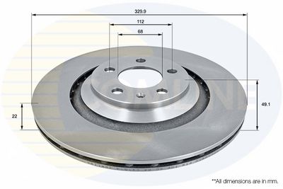 спирачен диск COMLINE ADC1491V