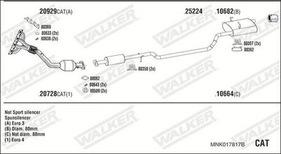 Изпускателна система WALKER MNK017817B