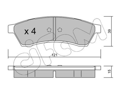 Комплект тормозных колодок, дисковый тормоз CIFAM 822-510-0 для CHEVROLET (SGM) EPICA