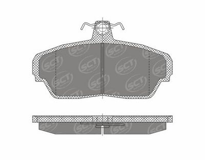 комплект спирачно феродо, дискови спирачки SCT - MANNOL SP 187 PR