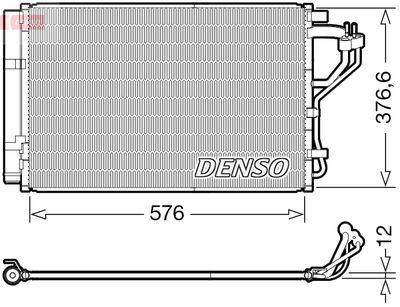 Конденсатор, кондиционер DENSO DCN41010 для HYUNDAI i30