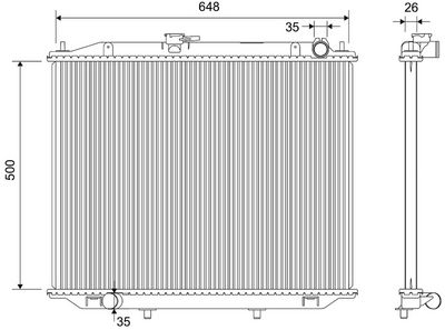 RADIATOR RACIRE MOTOR VALEO 701700