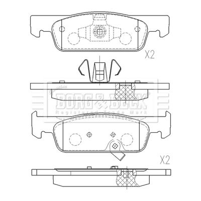 Комплект тормозных колодок, дисковый тормоз BORG & BECK BBP2616 для SMART FORTWO