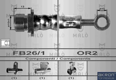 спирачен маркуч AKRON-MALÒ 80019