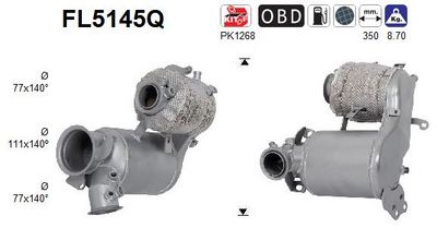 Filtr sadzy / filtr cząstek stałych, układ wydechowy AS 04L131669KX