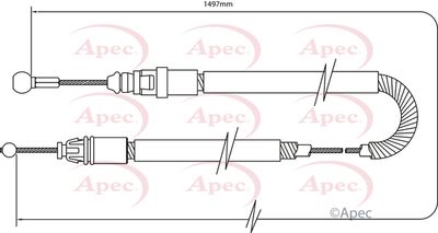 Cable Pull, parking brake APEC CAB1493