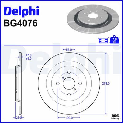Remschijf set (2 stuks) Achter Links/Rechts past: DAIHATSU CHARADE VIII  TOYOTA YARIS 1.0-1.8 01.05-