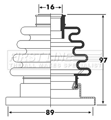 Bellow, drive shaft FIRST LINE FCB6252