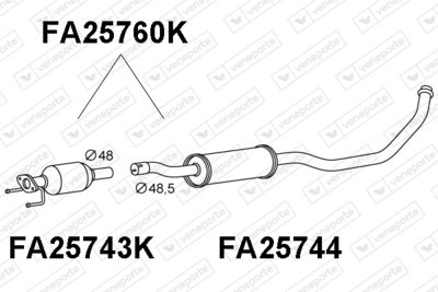 Катализатор VENEPORTE FA25760K для FIAT SEDICI