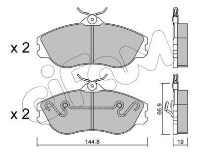 Комплект тормозных колодок, дисковый тормоз CIFAM 822-663-0 для AUDI CABRIOLET