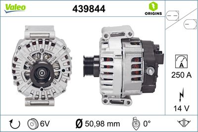 Генератор VALEO 439844 для MERCEDES-BENZ V-CLASS