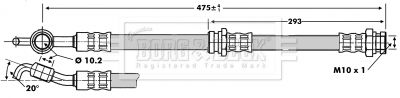 Тормозной шланг BORG & BECK BBH6726 для MAZDA DEMIO