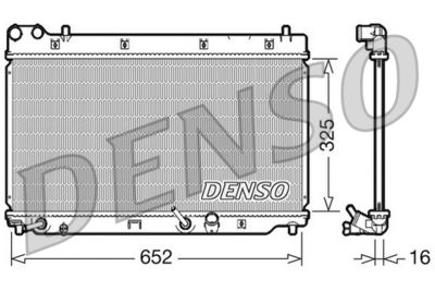 Радиатор, охлаждение двигателя DENSO DRM40014 для HONDA JAZZ