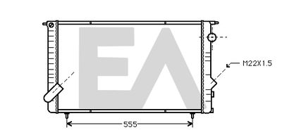 EACLIMA 31R60041 Радиатор охлаждения двигателя для RENAULT ESPACE II (J/S63_)