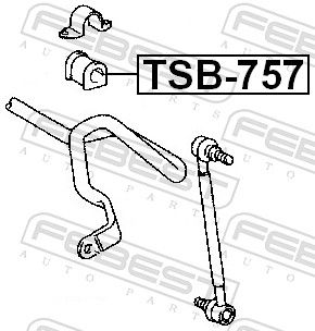 BUCSA BARA STABILIZATOARE FEBEST TSB757 1