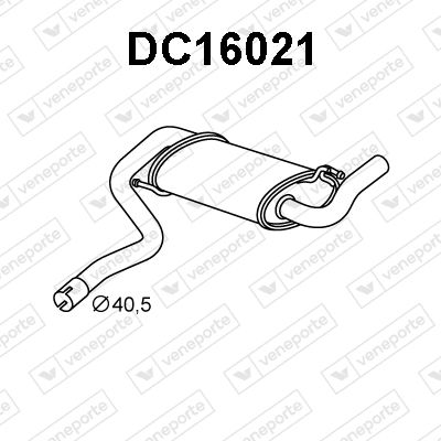 Глушитель выхлопных газов конечный VENEPORTE DC16021 для DACIA DUSTER