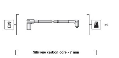 Комплект проводов зажигания MAGNETI MARELLI 941318111222 для DACIA NOVA