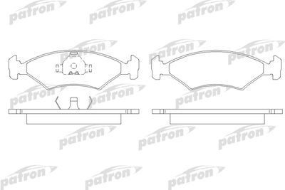 Комплект тормозных колодок, дисковый тормоз PATRON PBP206 для FORD FIESTA
