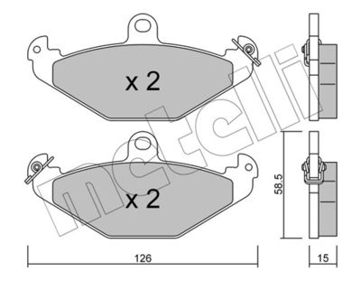 Brake Pad Set, disc brake 22-0165-0