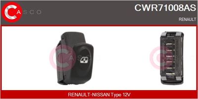 Выключатель, стеклолодъемник CASCO CWR71008AS для RENAULT KANGOO