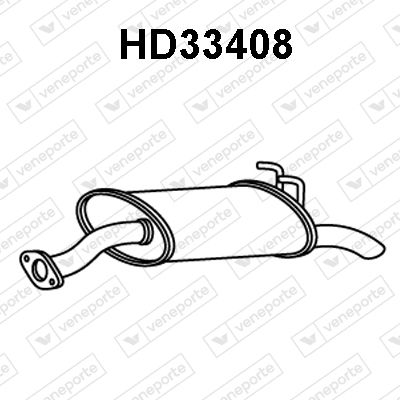 VENEPORTE HD33408 Глушитель выхлопных газов  для HONDA CIVIC VII Hatchback (EU, EP, EV) 1.4 iS (EP1)