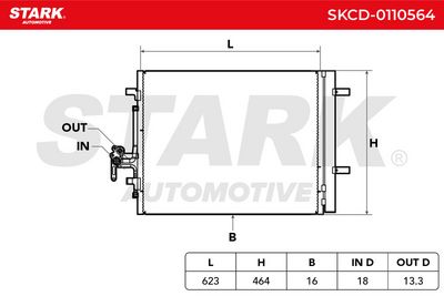кондензатор, климатизация STARK SKCD-0110564