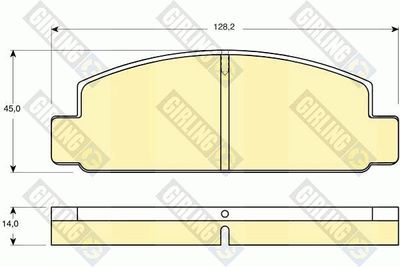 Комплект тормозных колодок, дисковый тормоз GIRLING 6101769 для MAZDA RX-7