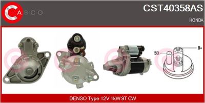CASCO CST40358AS Стартер  для HONDA CIVIC (Хонда Цивик)
