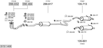 Układ wydechowy BOSAL SYS11408
