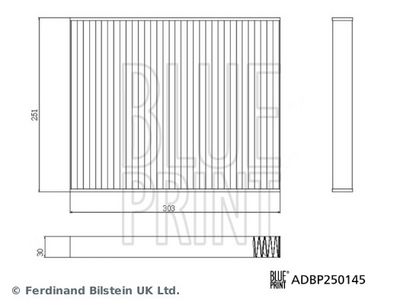 BLUE PRINT Filter, cabin air ADBP250145