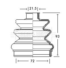 BORG & BECK BCB2761 Пыльник шруса  для NISSAN MICRA II (K11) 1.0 i 16V