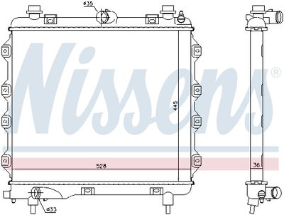 RADIATOR RACIRE MOTOR NISSENS 61024 4
