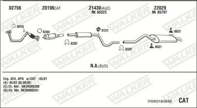 Изпускателна система WALKER VWK018484B