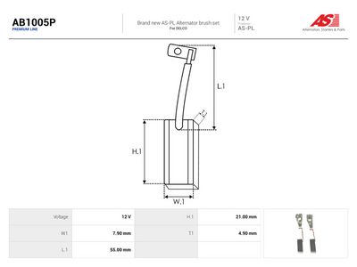 Kullbørste, dynamo AUTOSTARTER AB1005P