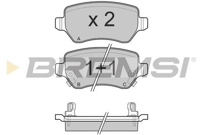 BREMSI BP3027 Тормозные колодки и сигнализаторы  для LADA KALINA (Лада Kалина)