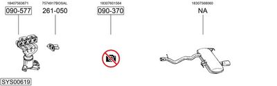 Изпускателна система BOSAL SYS00619