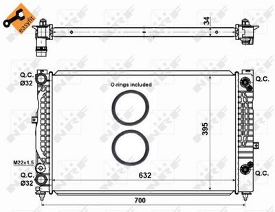 Radiator, engine cooling 529504