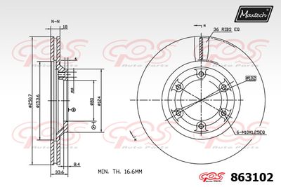 MAXTECH 863102 Тормозные диски для ISUZU MIDI