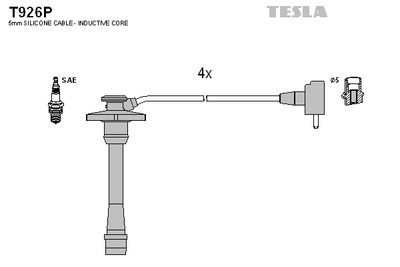 комплект запалителеи кабели TESLA T926P