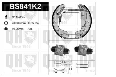 Комплект тормозных колодок QUINTON HAZELL BS841K2 для OPEL TIGRA