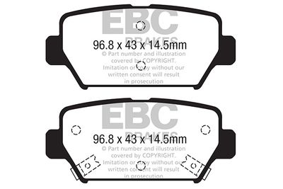 Комплект тормозных колодок, дисковый тормоз EBC Brakes DPX2369 для MITSUBISHI ECLIPSE	CROSS