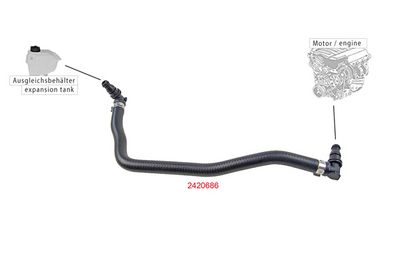 METZGER AUTOTEILE - Hadica chladenia MERCEDES-BENZ , 2420686