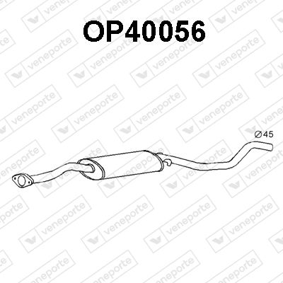 Предглушитель выхлопных газов VENEPORTE OP40056 для OPEL ASCONA