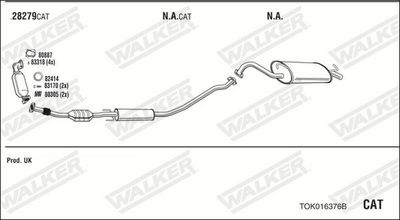 Изпускателна система WALKER TOK016376B