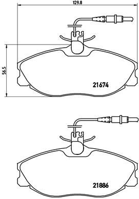 Комплект тормозных колодок, дисковый тормоз BREMBO P 61 057 для CITROËN ZX