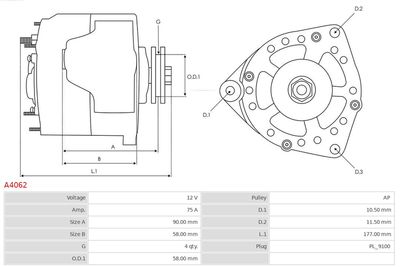 Alternator A4062