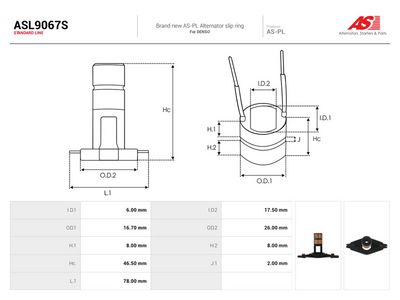 Klzný krúžok, generátor AS-PL ASL9067S