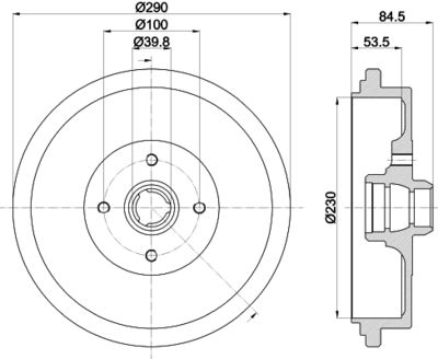 Тормозной барабан MINTEX MBD218 для VW PASSAT