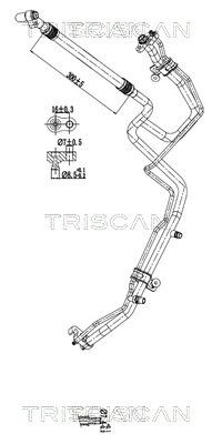 тръбопровод за високо налягане/вакуум, климатизация TRISCAN 9010 81015